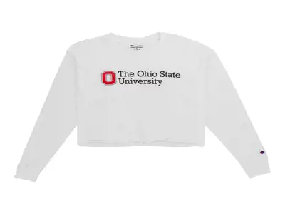 Champion NCAA Women's Boyfriend Cropped Long Sleeve T-Shirt Champion NCAA Women's Boyfriend Cropped Long Sleeve T-Shirt