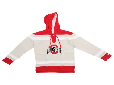 Champion NCAA Men's Superfan Big Stripe Hockey Hoodie Champion NCAA Men's Superfan Big Stripe Hockey Hoodie
