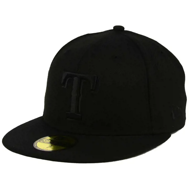 "CASQUETTE 59FIFTY MLB TX RANGERS NOIR TRIPLE \"T\" NOIR"