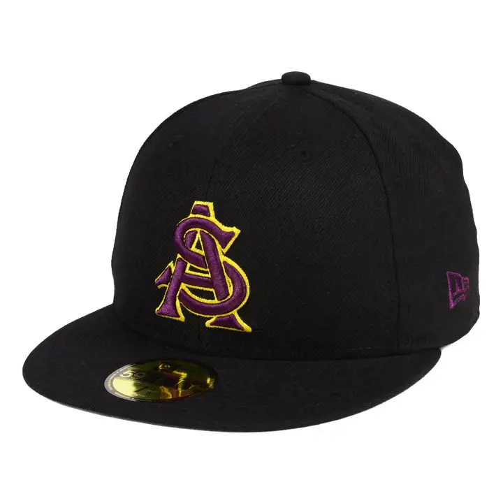 "Arizona St NCAA AC 5950 \"AS\" Interlock blk"