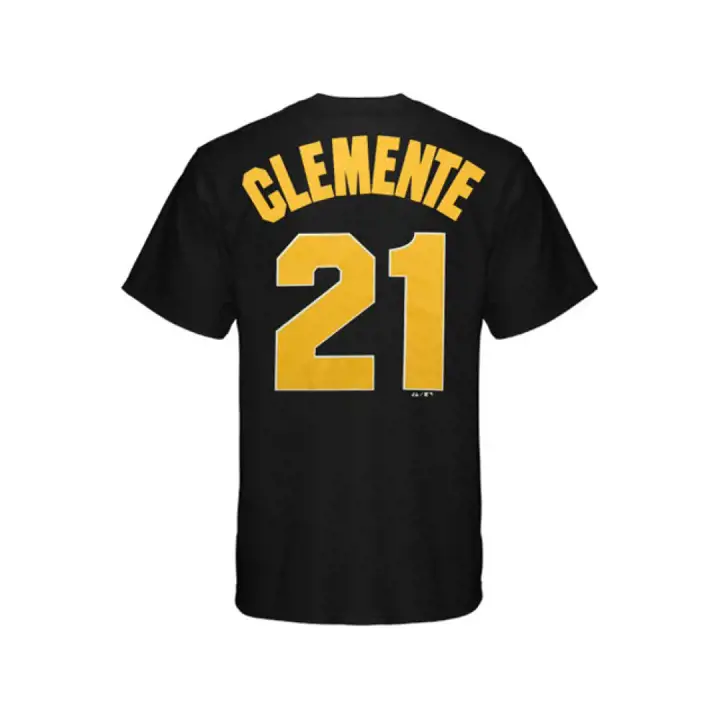 T-shirt joueur coop MLB des PIRATES Clemente #21 noir
