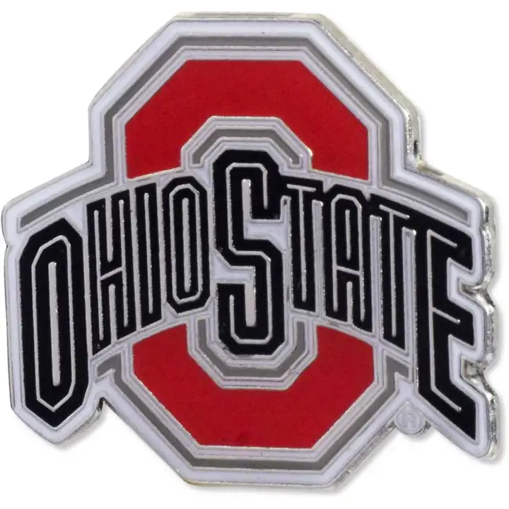Pin logo Ohio State Aminco rouge/argent