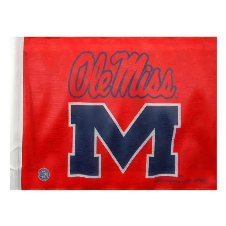 Drapeau de voiture OLE MISS Rico rouge