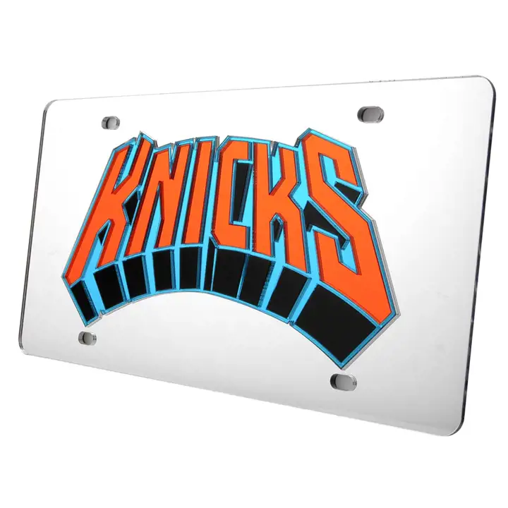 KNICKS ACRYLIC LASER TAG silv