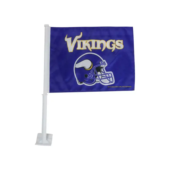 Drapeau de voiture Vikings Rico pur/blanc
