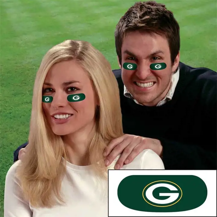 Bandes anti-éblouissement pour les yeux de l'équipe PACKERS