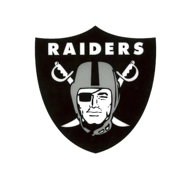 Autocollant électrostatique LV Raiders noir