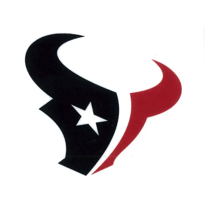Autocollant électrostatique Texans bleu marine/rouge