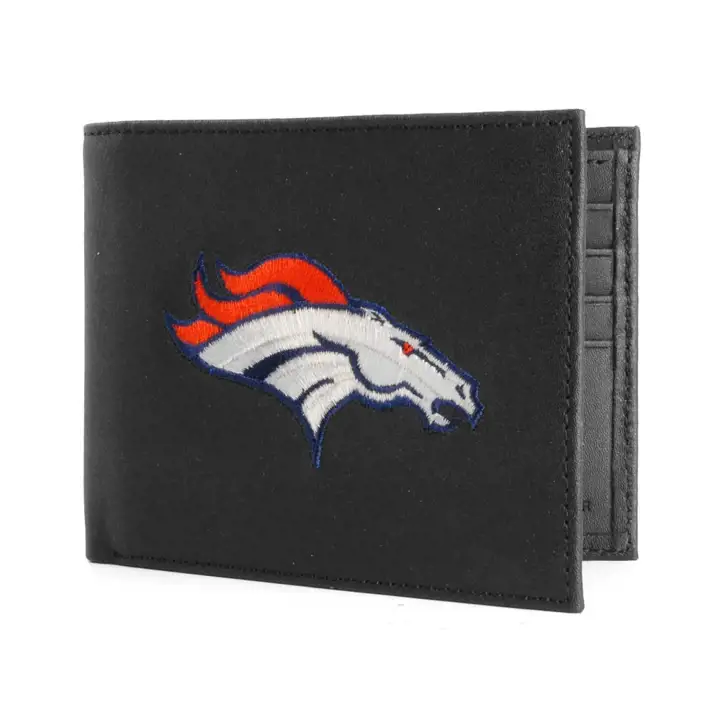 PORTEFEUILLE NOIR PLIANT BRONCOS