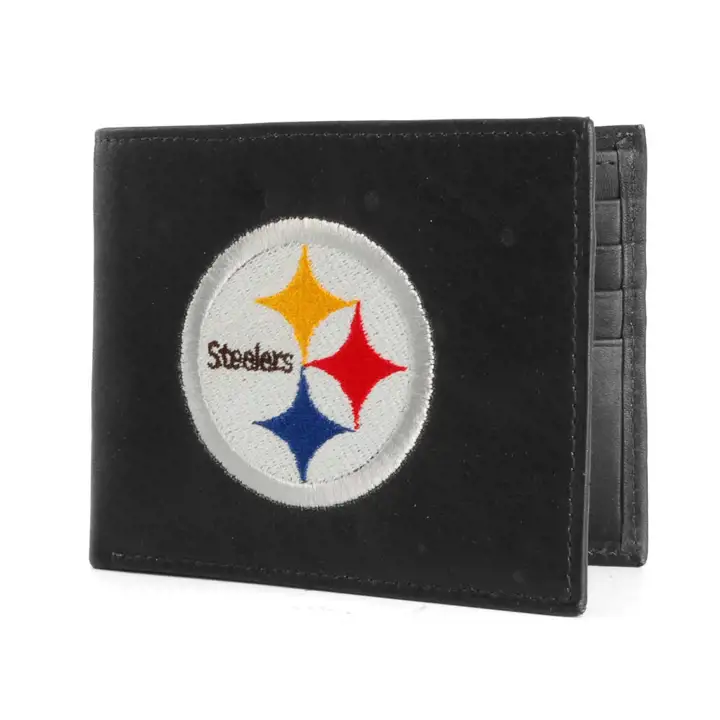 PORTEFEUILLE NOIR PLIANT STEELERS
