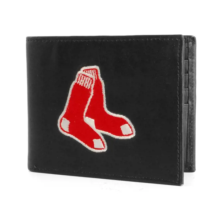 PORTEFEUILLE NOIR PLIANT RED SOX