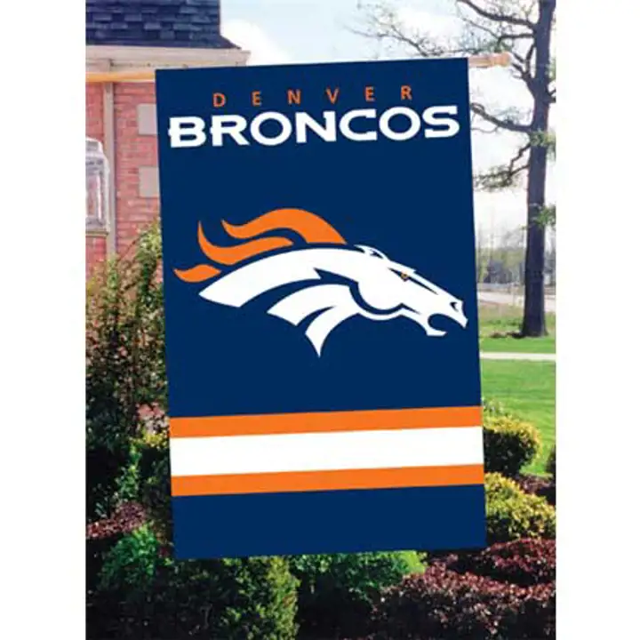 BRONCOS APPLIQUE HOUSE FLAG