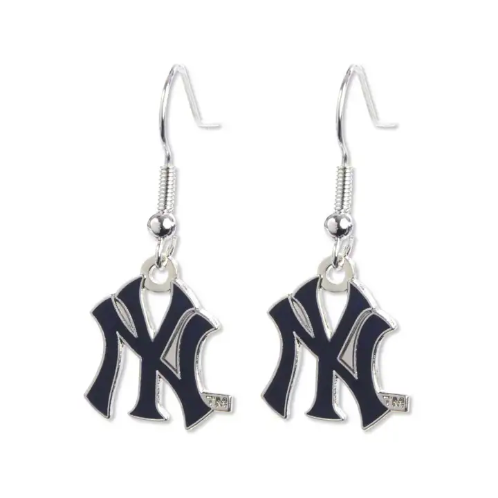 Boucles d'oreilles pendantes logo Yankees Aminco