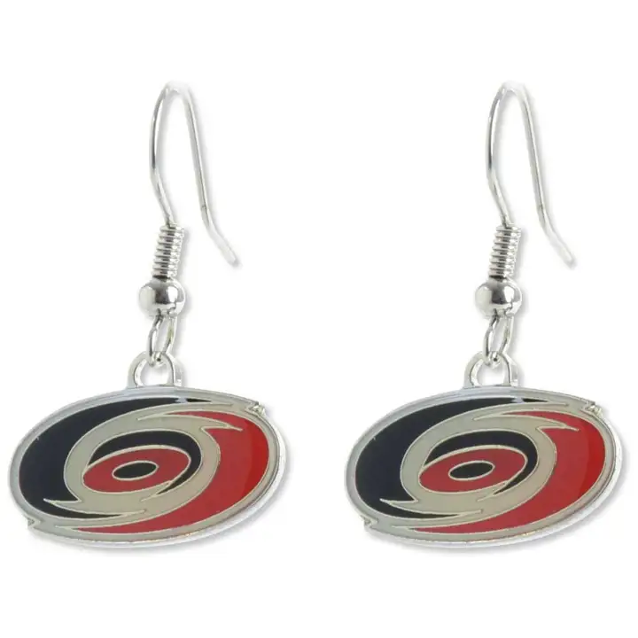Boucles d'oreilles logo HURRICANES argent/rouge