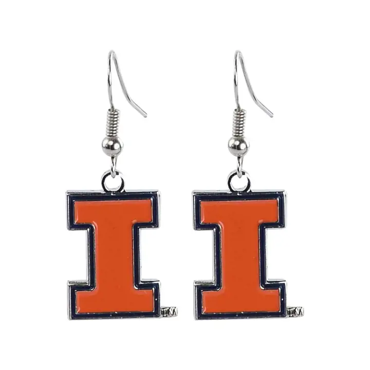 Boucles d'oreilles LOGO Illinois   org/Métallique