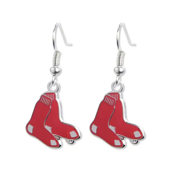 RED SOX Logo Boucles d'oreilles pendantes Aminco rouges