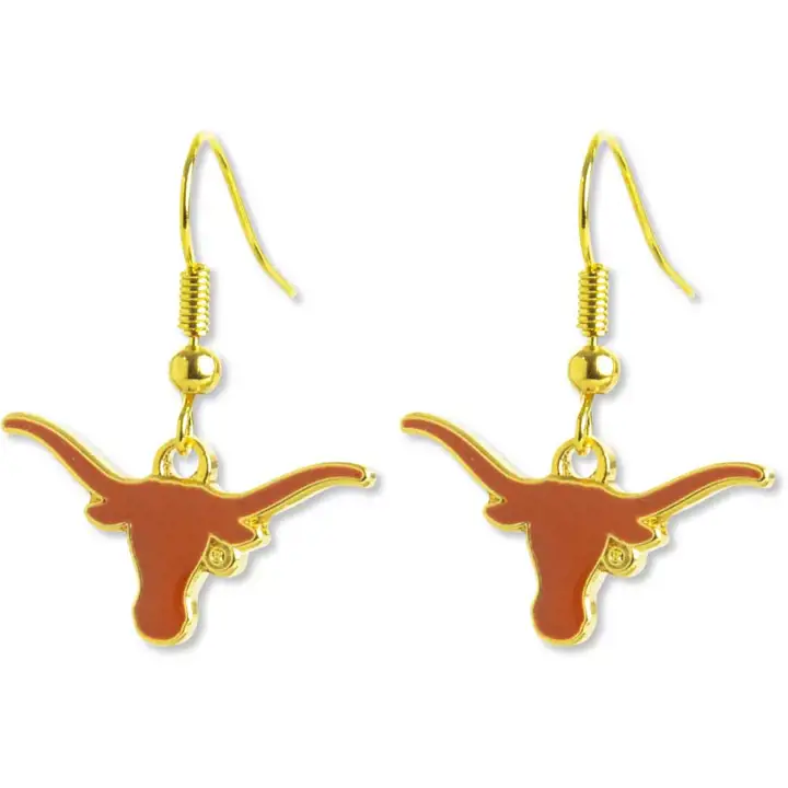 Boucles d'oreilles pendantes logo Texas Aminco Tex Org/gl