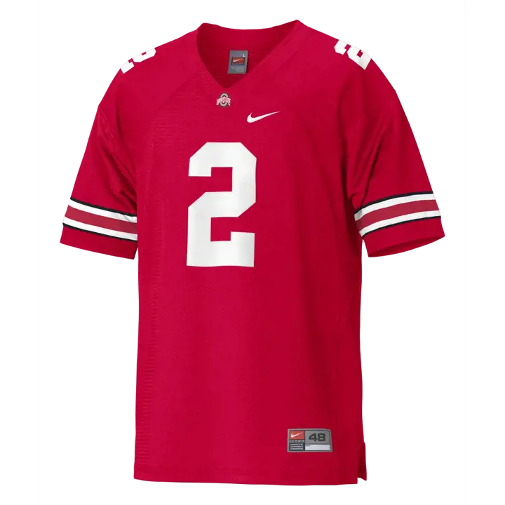 Maillot Authentique NCAA Ohio State Nike 10 rouge