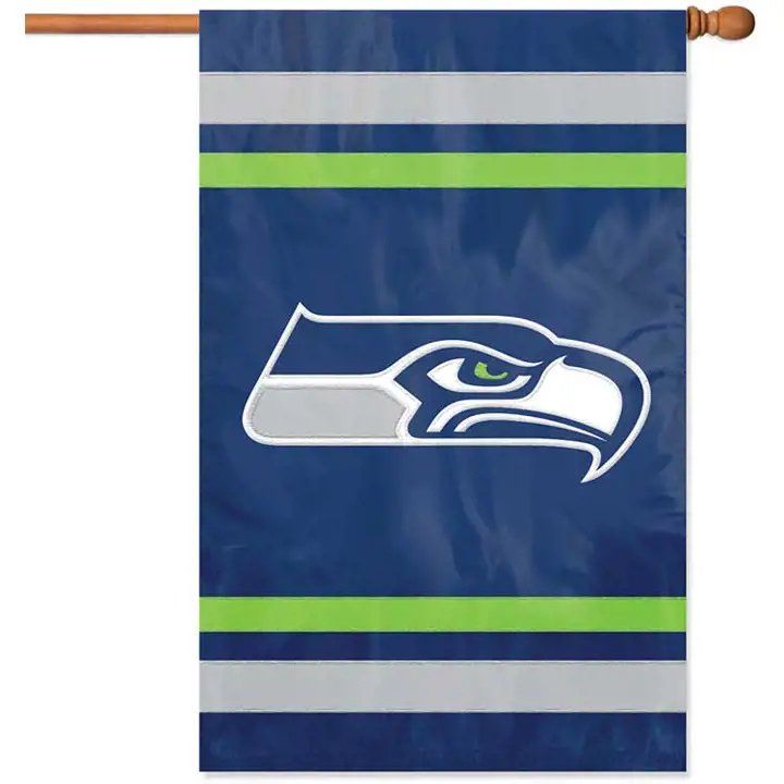 DRAPEAU DE MAISON APPLIQUÉ SEAHAWKS marine