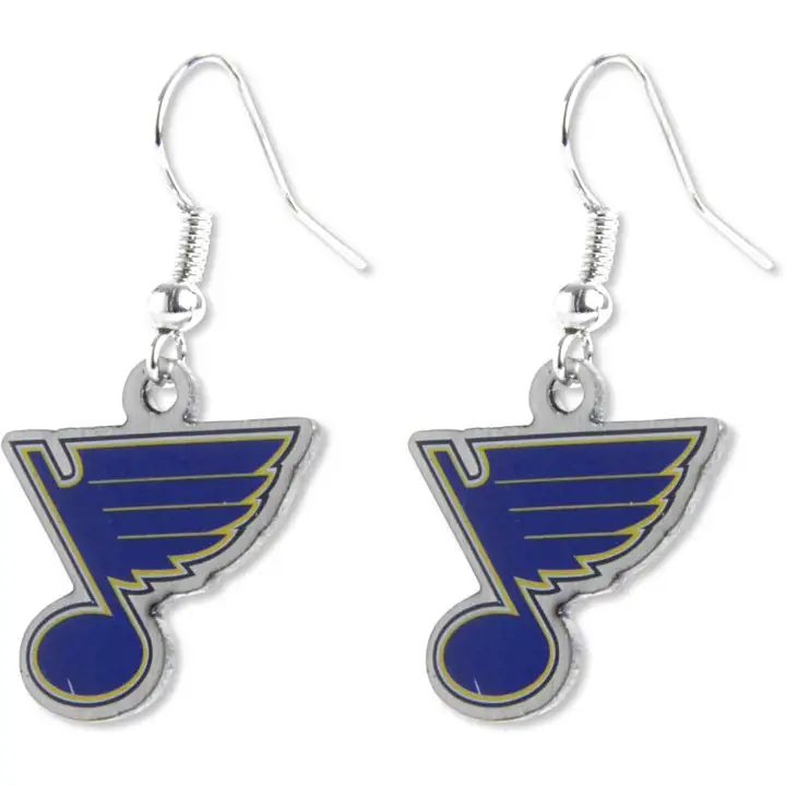 Boucles d'oreilles LOGO Blues bleu/argent