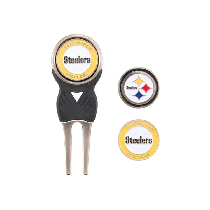 Outil de réparation de divots STEELERS avec marqueurs noir/or