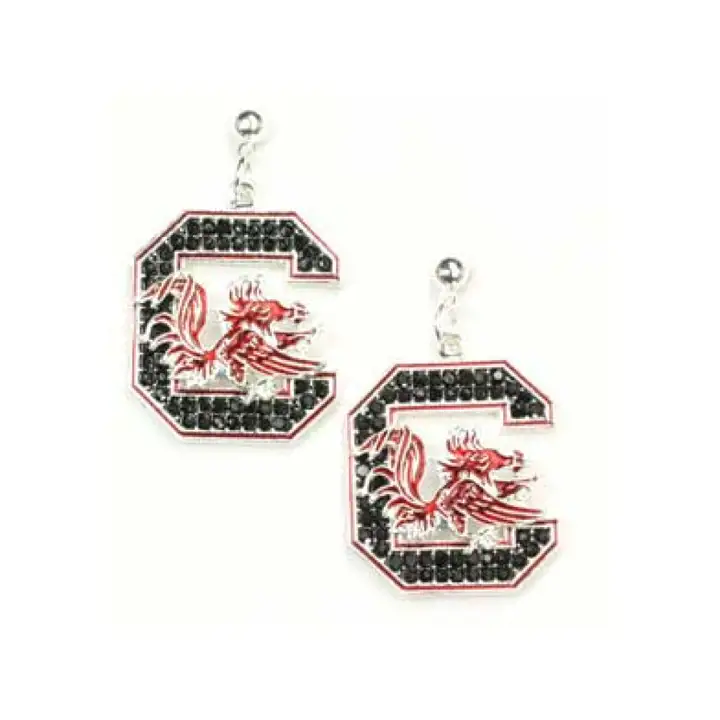 Boucles d'oreilles logo S Carolina Crystal