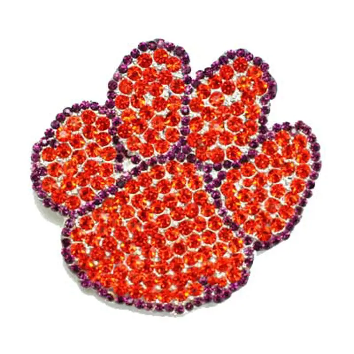 Broche à logo en cristal de Clemson
