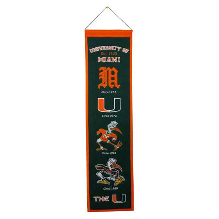 Bannières patrimoniales des Miami Hurricanes