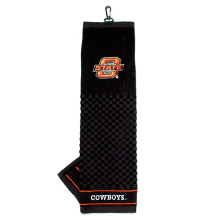 Serviette de golf pliable à trois volets Ok State