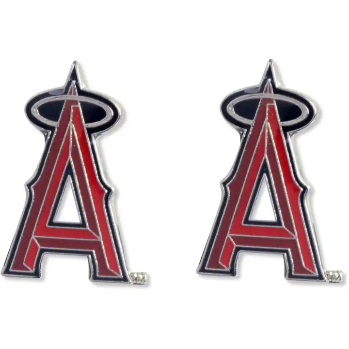 Boucles d'oreilles clous logo LA Angels Aminco rouges
