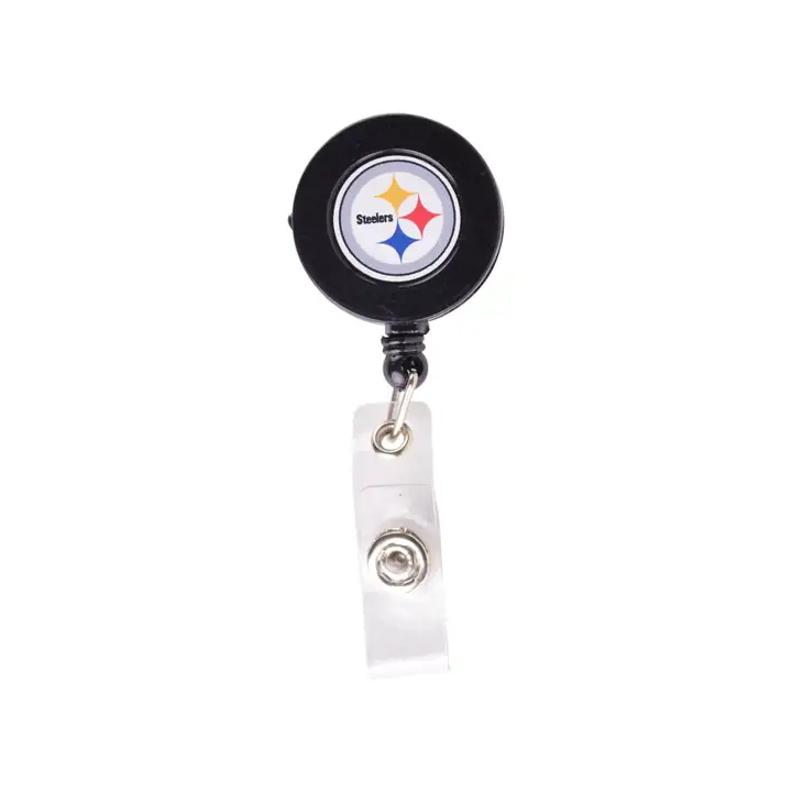 Enrouleur porte-badge STEELERS noir