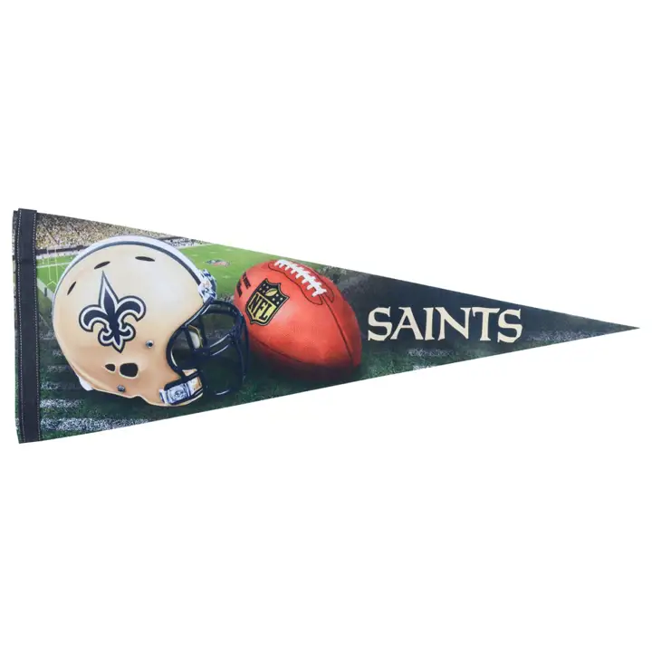 Drapeau SAINTS 12x30 de qualité supérieure noir