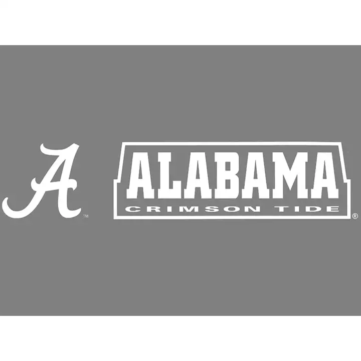 Autocollant découpé Alabama 8x8 Blanc