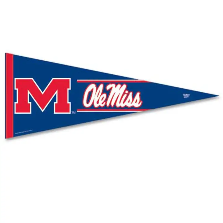 "OLE MISS Fanion de qualité supérieure 30x76cm «Ole Miss»"