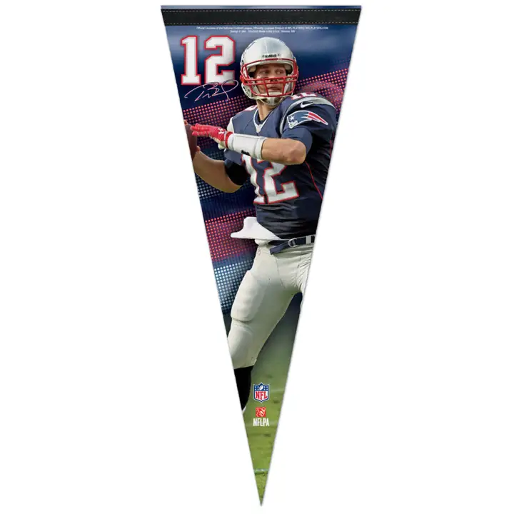 PATRIOTS 12x30 Fanion Joueur Premium Tom Brady