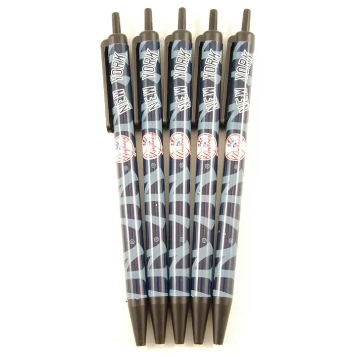 Stylos à clic Yankees, paquet de 5