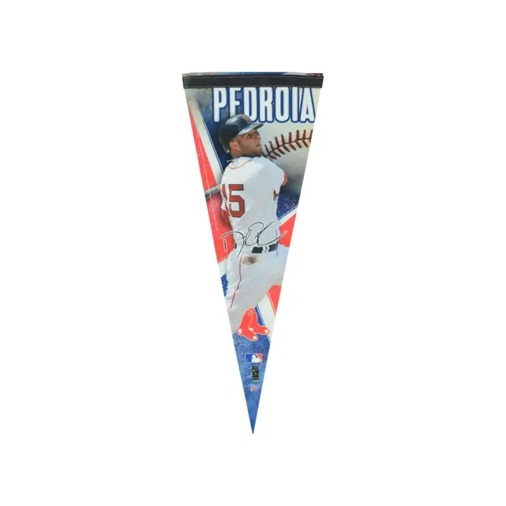 Fanion joueur de qualité supérieure RED SOX 12x30 Pedroia