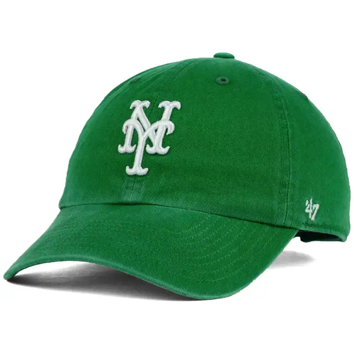 Casquette METS MLB Kelly/Blanc '47 Clean Up NY vert