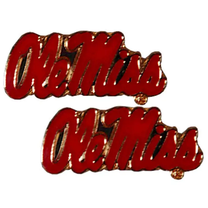 "BOUCLES D'OREILLES LOGO OLE MISS « Ole Miss »"