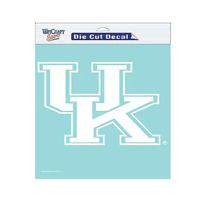 "Autocollant découpé 8x8 Kentucky « UK » blanc"
