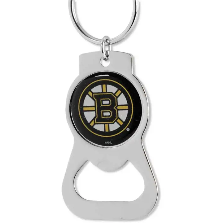 Ouvre-bouteille porte-clés Bruins Aminco noir/argent
