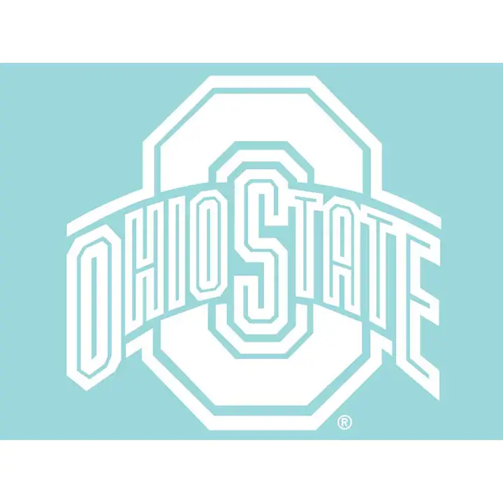 Ohio State 8x8 Décalque découpé O + Ohio State blc