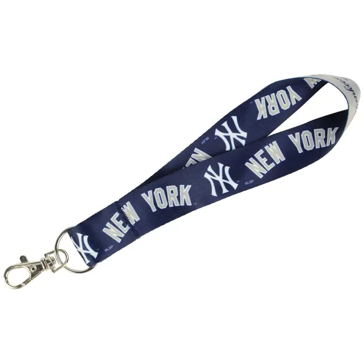 Lanière Yankees pour clés marine/blanc