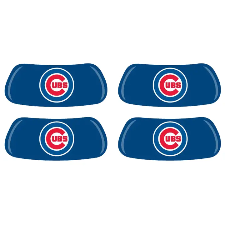 CUBS 2 paires d'autocollants anticernes bleus Cubs