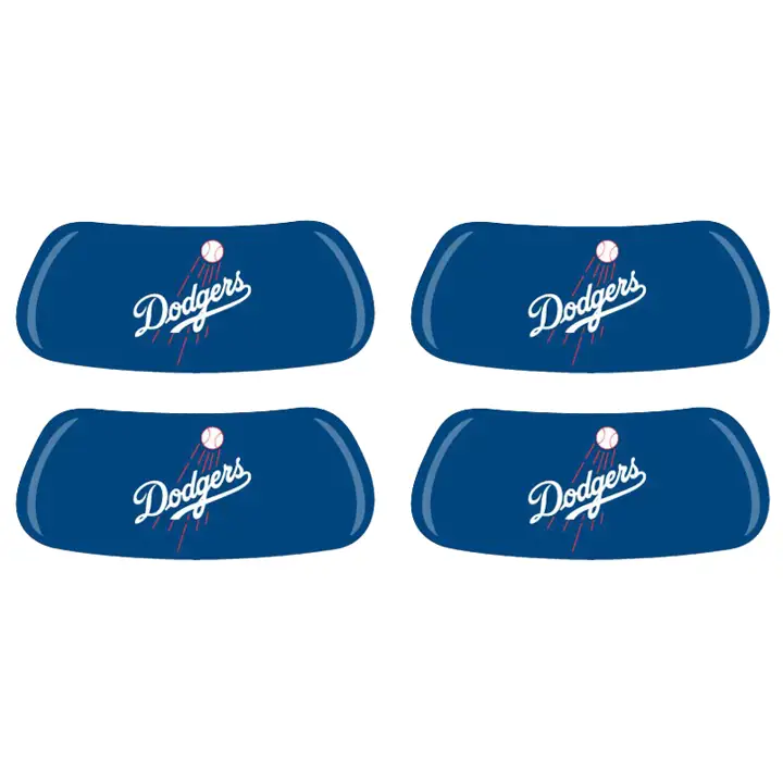 DODGERS 2 paires d'autocollants noirs pour les yeux Dodgers bleus