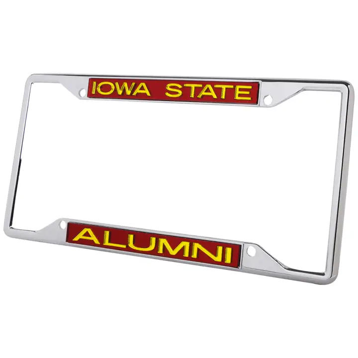 Cadre laser Iowa State - Anciens élèves M/C argent/rouge