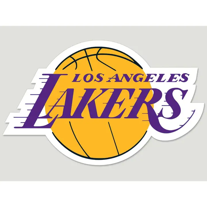 Autocollant découpé 8x8 pouces LAKERS en couleur