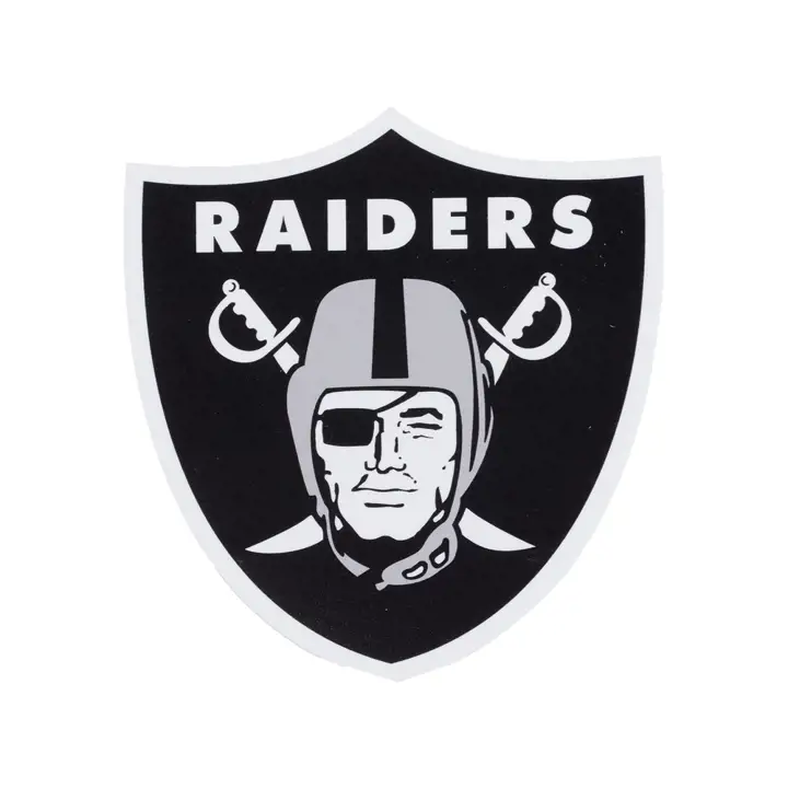 Autocollant découpé en couleur LV Raiders 8x8 noir/blanc