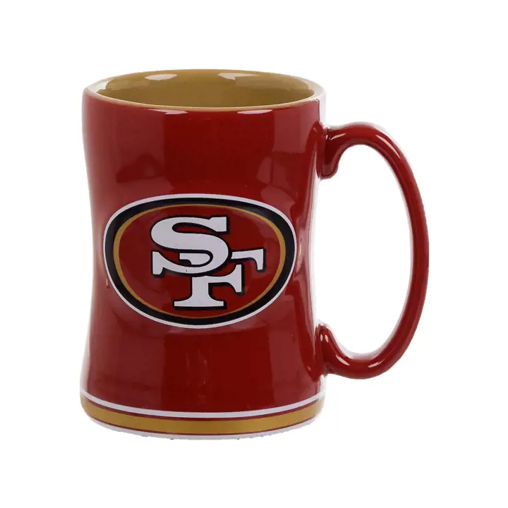 Mug 49ERS 400 ml en relief rouge/or