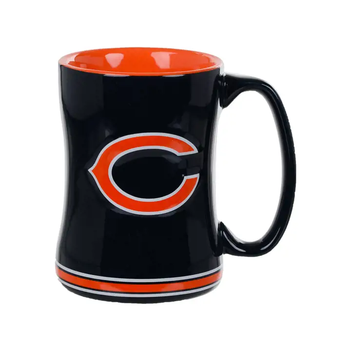 Mug de secours BEARS 400 ml, bleu marine/orange